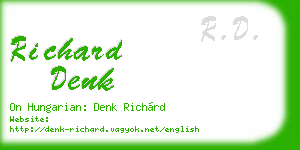 richard denk business card